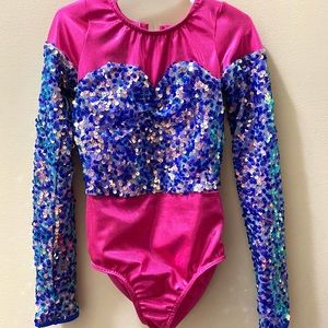 Girl’s sequin dance leotard and tutu